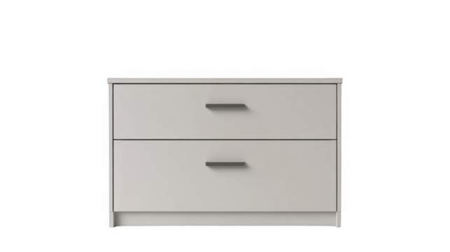 Chest of drawers with two drawers on a transparent background, PNG image, PNG file.