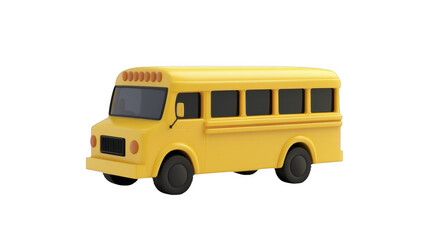 Simple yellow school bus transportation, on a transparent background, PNG image, PNG file.