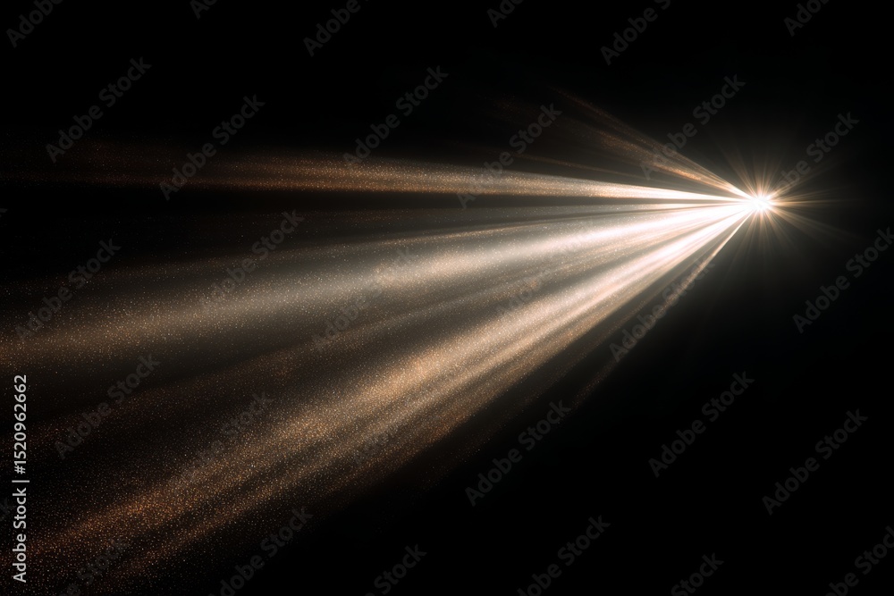 Poster golden light rays sparkle dust particles abstract background texture design element