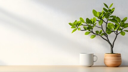 A minimalist Scandinavian inspired office space  long title A bright uncluttered Scandinavian style