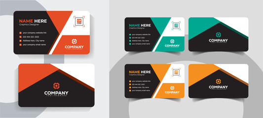 Professional Business Card Template for Corporate Identity and Creative Branding. Professional and creative business card template for personal identity.