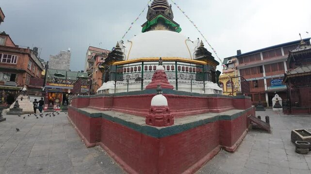 Kaathe Swayambhu Shree Gha Chaitya miniature replica of Swayambhunath, Ptan, Kathmandu, Nepal, Asia 