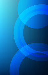 Clean and glossy circle shape design blue gradient background for banner design