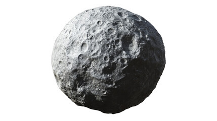 Icy Moon Surface with Craters on a transparent background, PNG image, PNG file.