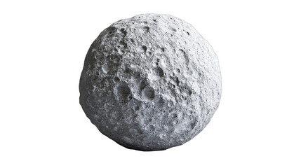 Asteroid with Cratered Surface on a transparent background, PNG image, PNG file.