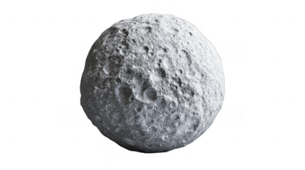 Asteroid with Cratered Surface on a transparent background, PNG image, PNG file.