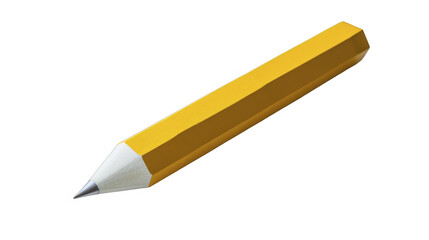 Classic Yellow Graphite Pencil on a transparent background, PNG image, PNG file.