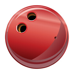 Bright Red Bowling Ball Classic Design