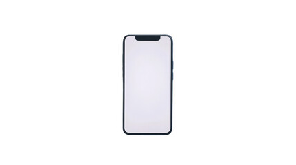 Smartphone with Blank White Screen on a transparent background, PNG image, PNG file.