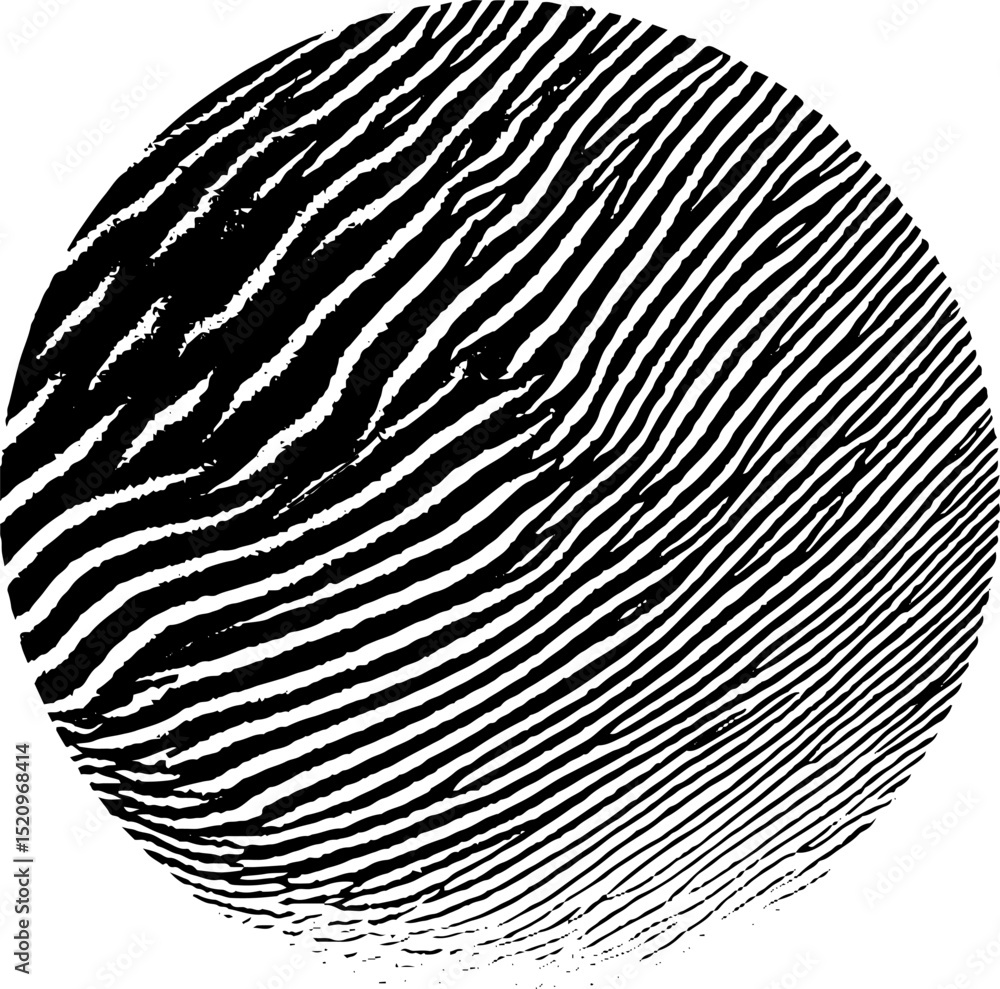 Poster intricate engraved circular pattern with fragmented design for artistic projects