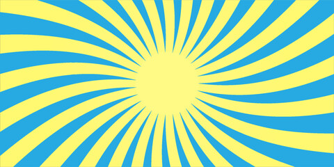  Sun rays background. Background in the colors of the ukrainian flag. Vector illustration.eps10