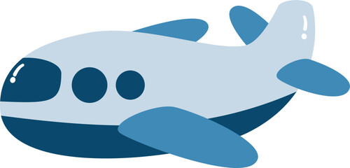 Hand drawn cute plane transportation cartoon for kids decoration