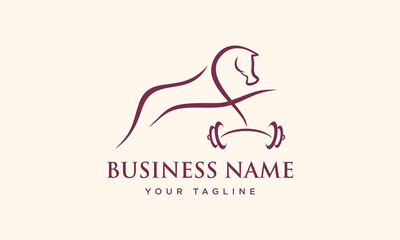Horse Fitness Logo Design.