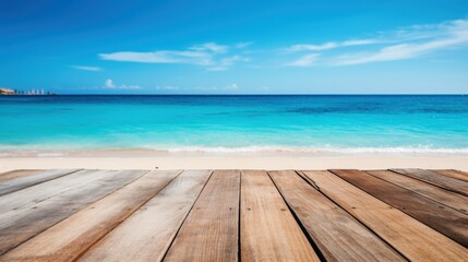 Fototapeta premium Relaxing beach scene tropical coast landscape photography clear sky scenic view coastal serenity