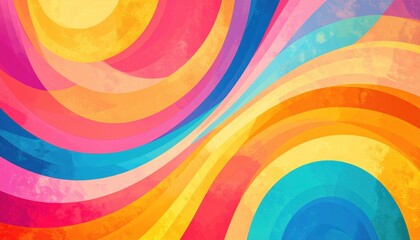 Obraz premium Vibrant abstract swirls digital artwork colorful patterns creative design modern aesthetic