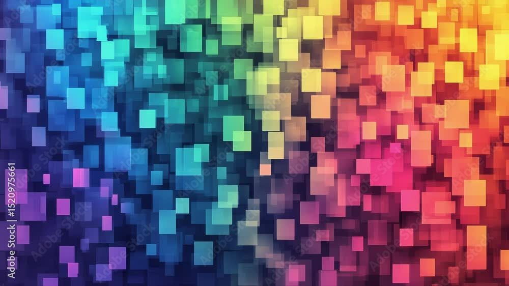 Poster vibrant abstract pixelated background with colorful mosaic pattern