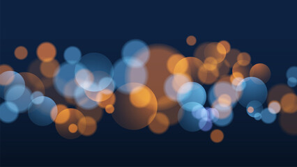 Futuristic bokeh lights. Abstract light effect. Blurred circle shapes. Vector illustration.