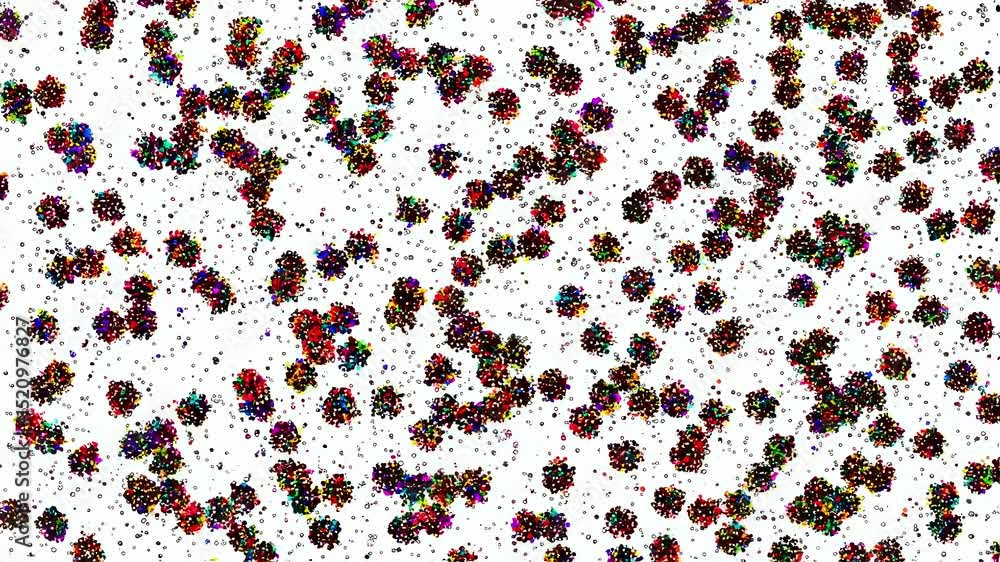 Poster abstract digital glitch background with colorful scattered patterns