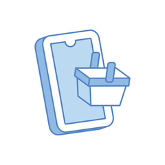 Shopping app Vector icon