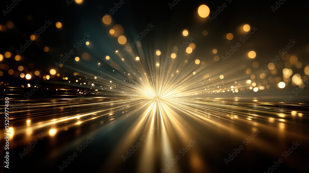 Aufkleber soft blurred bokeh lights in golden hues with gradients for background or abstract use