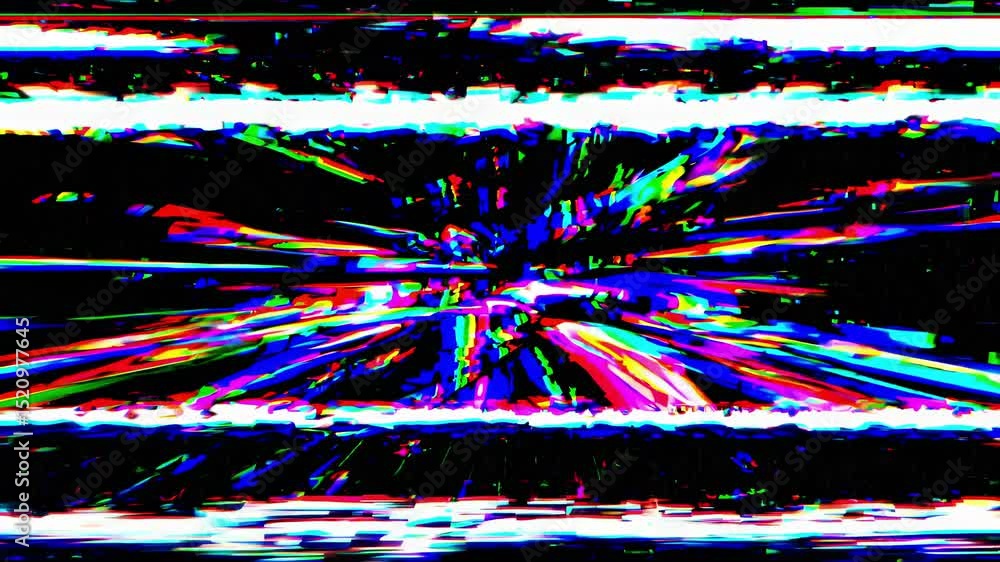 Poster abstract digital glitch background in vibrant colors and patterns