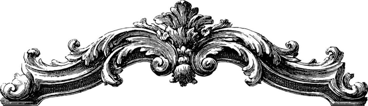 Intricate rococo facade design featuring delicate engraved elements for decorative use