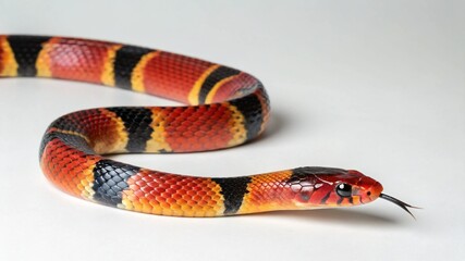 Naklejka premium False coral snake on studio background