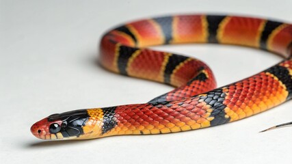 Naklejka premium False coral snake on studio background