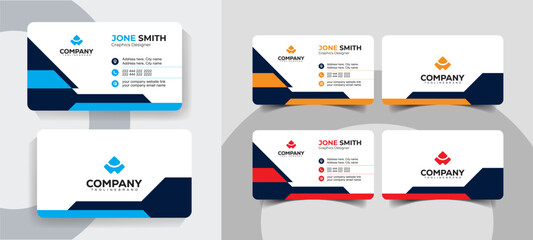 Modern Business Card Template for Corporate and Personal Corporate Style. Creative and modern business card template for professionals.