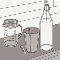 bottle and glass