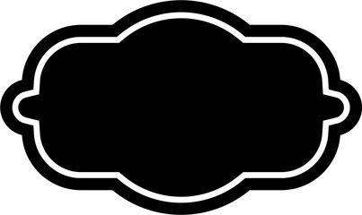 frame badge ornamental silhouette design
