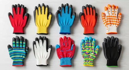 Fototapeta premium Assorted Colourful Garden Gloves