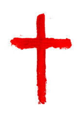 red bloody cross for halloween concept © PAKERTI