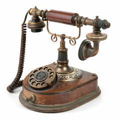 old phone isolated on white
