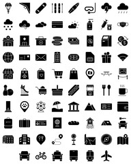 78 travel business icon vector set