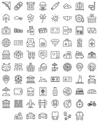 78 travel business icon vector set
