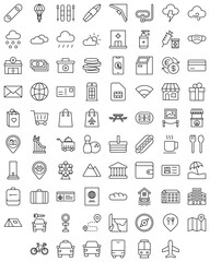 78 travel business icon vector set