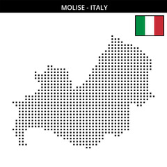 Obraz premium Medium square dotted map of molise in Italy