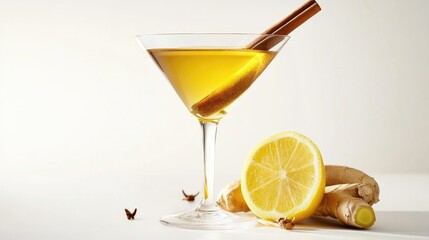 cocktail with lemon