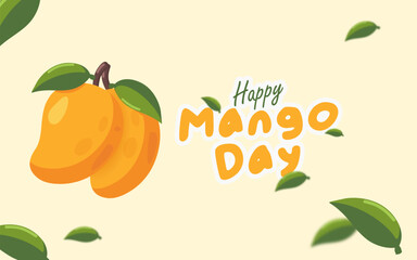 vector graphic of Mango Day, ideal for Mango Day celebration.