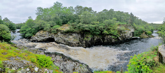 Falls of Shin  waterfall on the River Shin, in northern Scotland