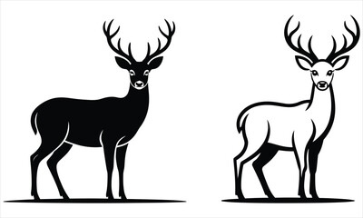 silhouette of a deer