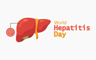 vector graphic of World Hepatitis Day, ideal for World Hepatitis Day celebration.