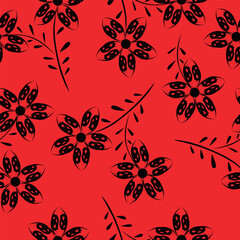 Abstract seamless floral pattern. Spring Trendy flowers print, Plant background, design for fabric, cloth design, covers, wallpapers, print, scrapbooking.