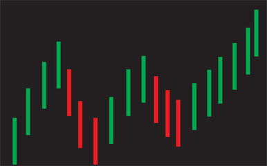 Red and Green Vertical Bar Chart for Data Analysis