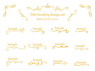 エレガントでクラシカルなフレーム・タイトル・見出しのデザインセット