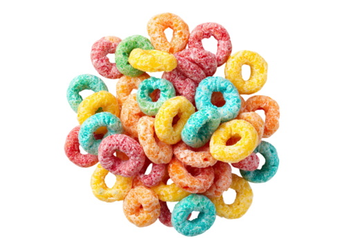 Breakfast cereal colorful loops