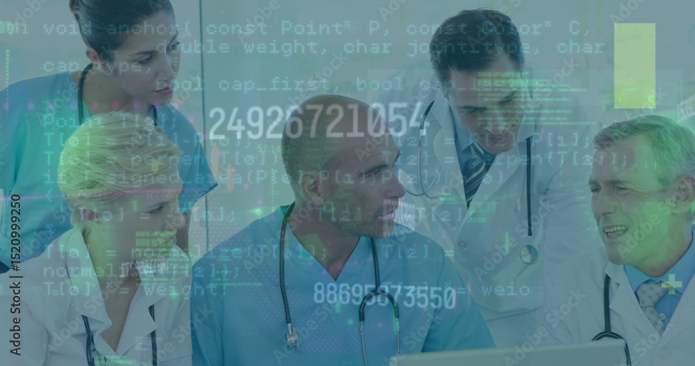 Poster image of data processing over group of diverse doctors
