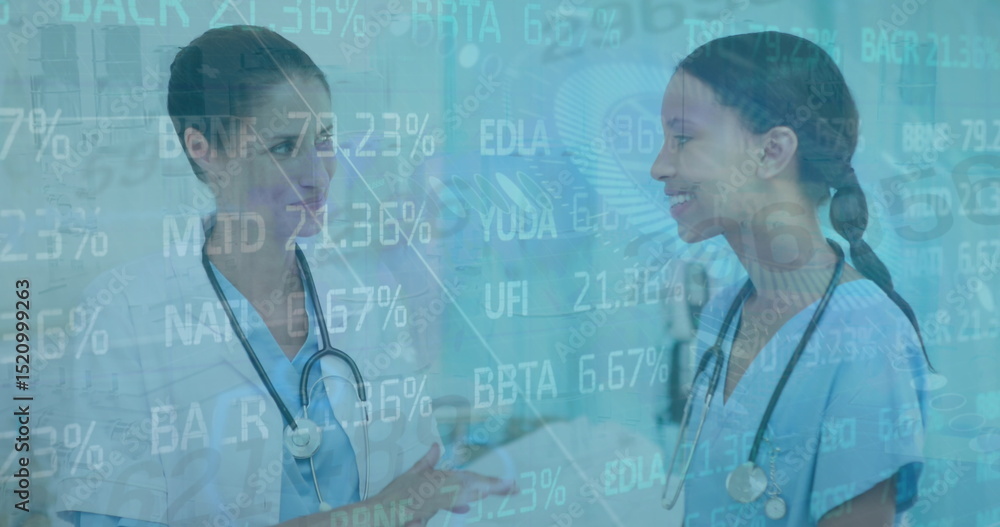 Poster image of data processing over two diverse doctors