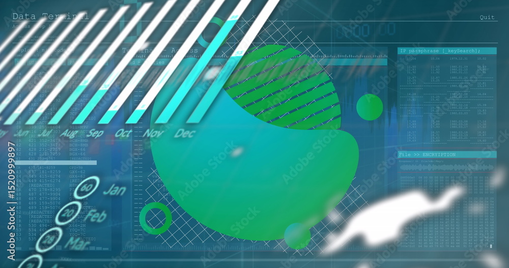 Aufkleber image of data processing over globe